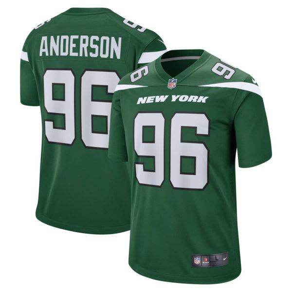 Men New York Jets #96 Henry Anderson Nike Gotham Green Game NFL Jersey
